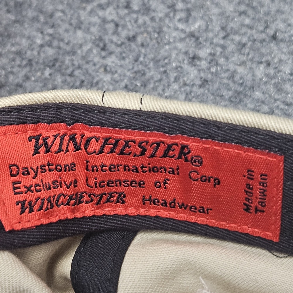Winchester Strapback Hat One Size Tan Black Embroidered Hunting Western NWT - Picture 7 of 8